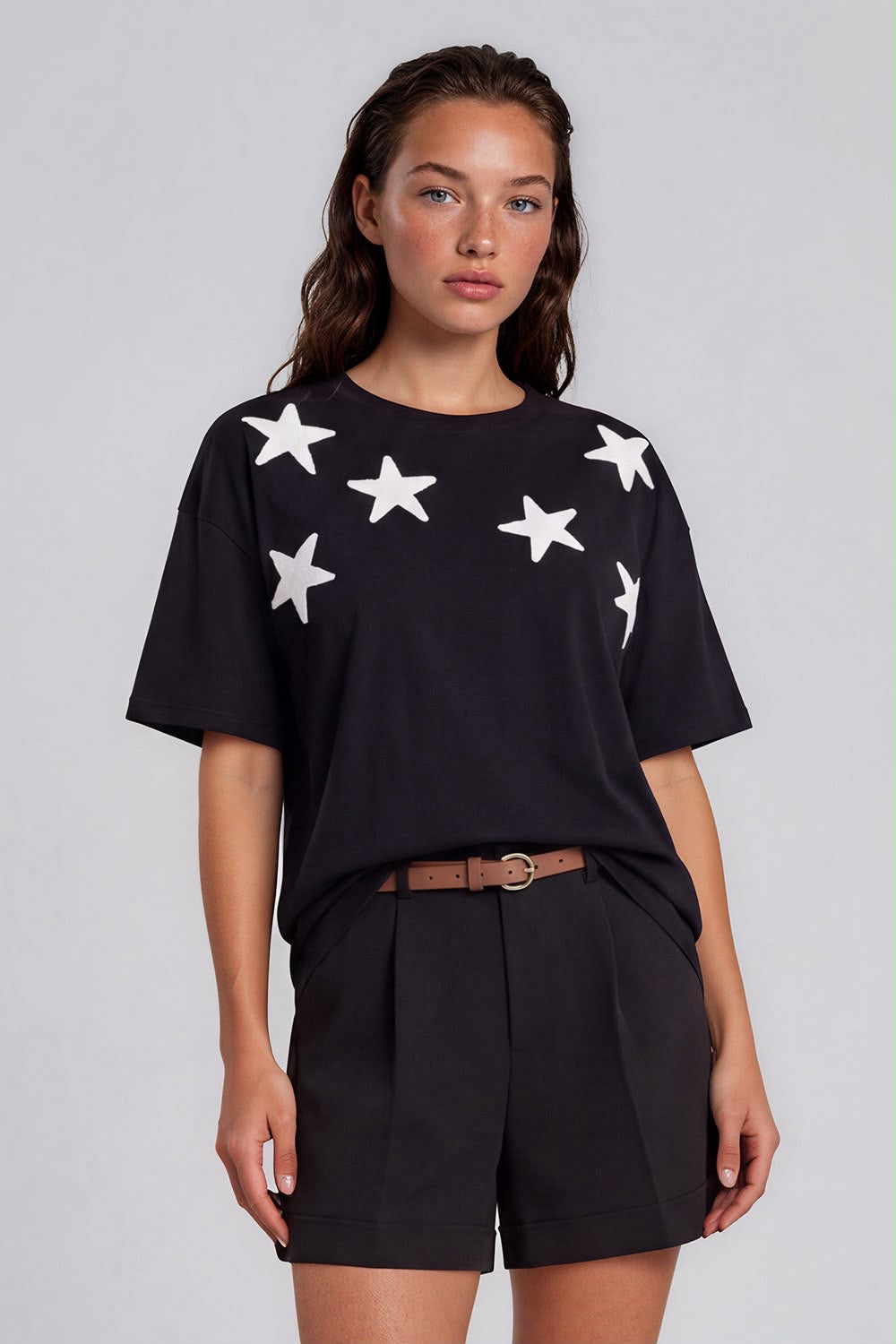 T-Shirt Sterren Zwart