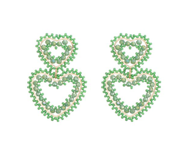 Oorbellen Hart Groen