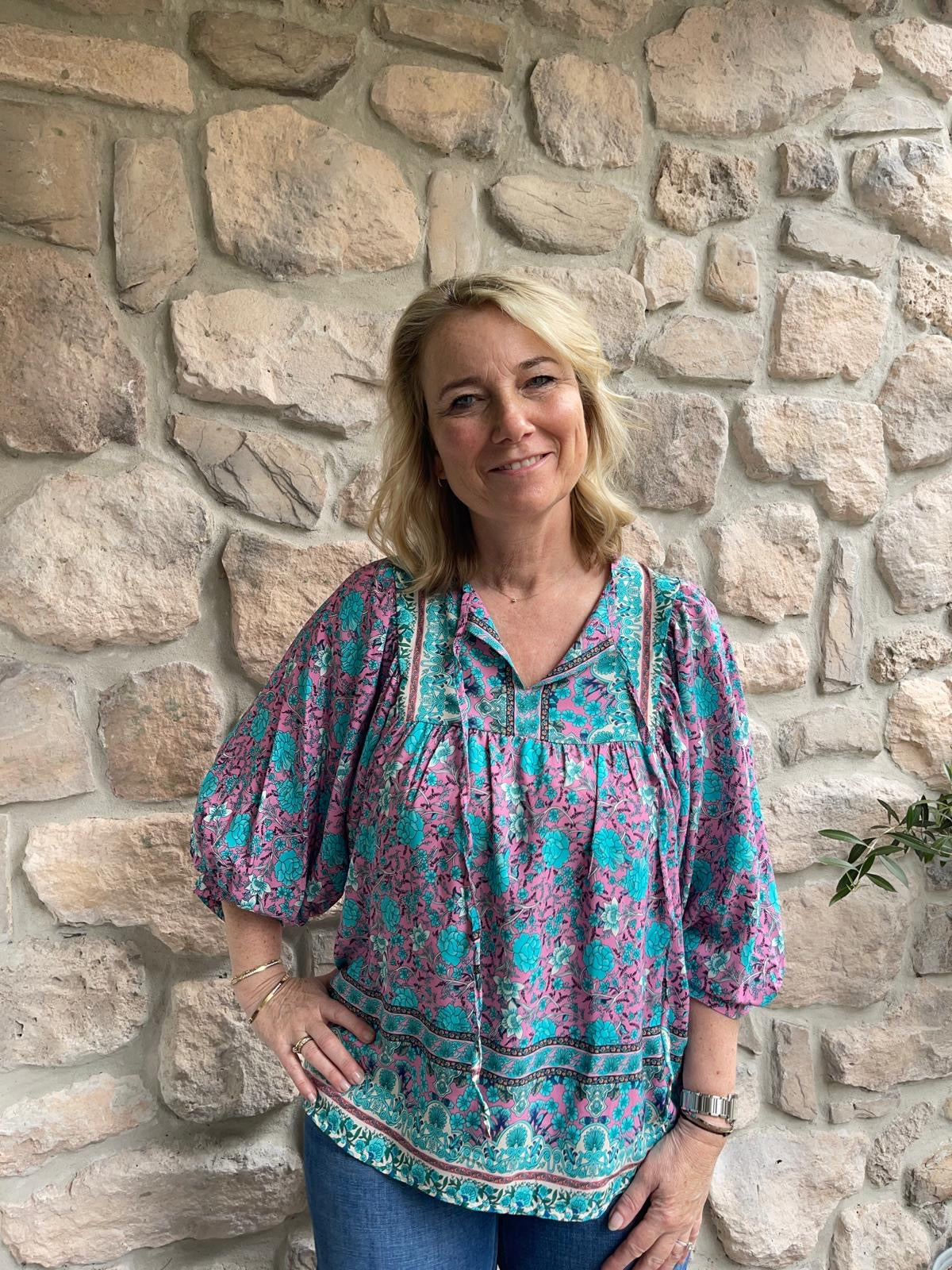 Blouse Louise Turquoise