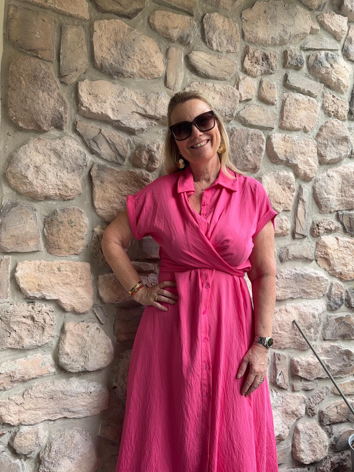 Jurk Strik Roze