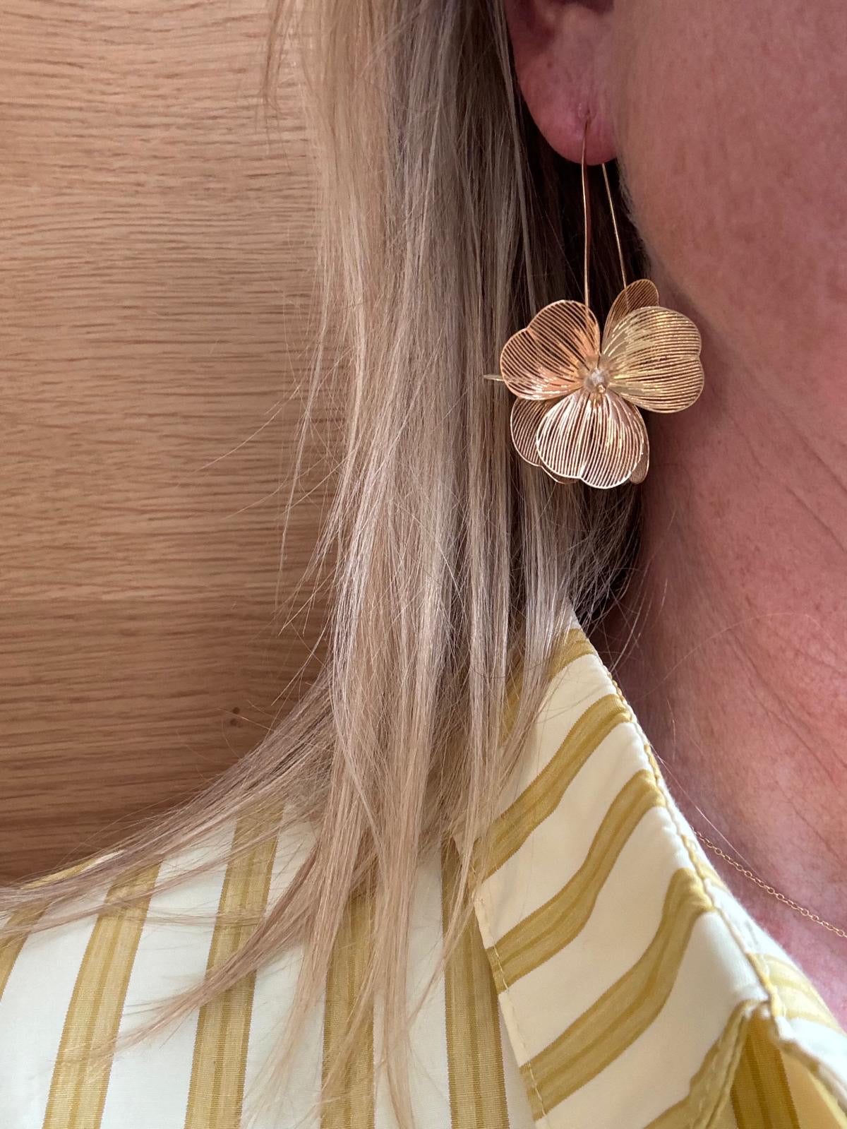 Oorbellen Flowers Lang