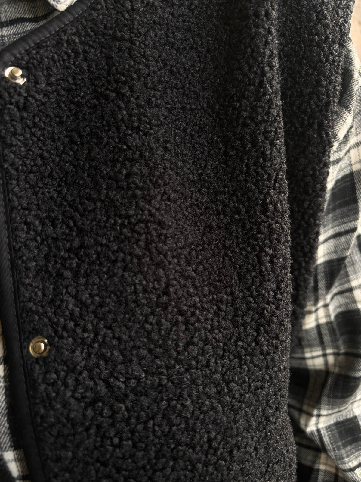 Gilet Teddy Zwart