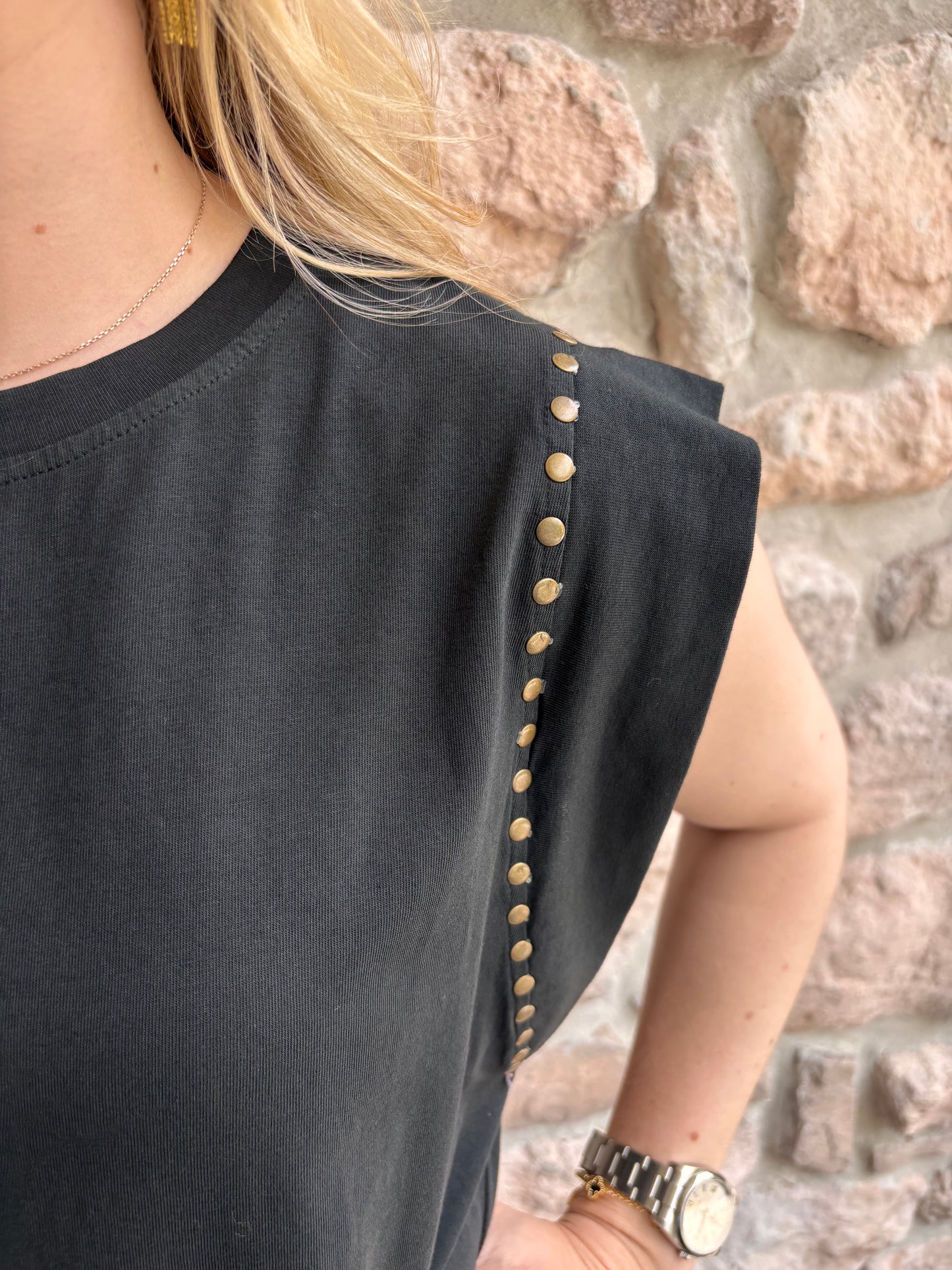 Jurk Studs Zwart