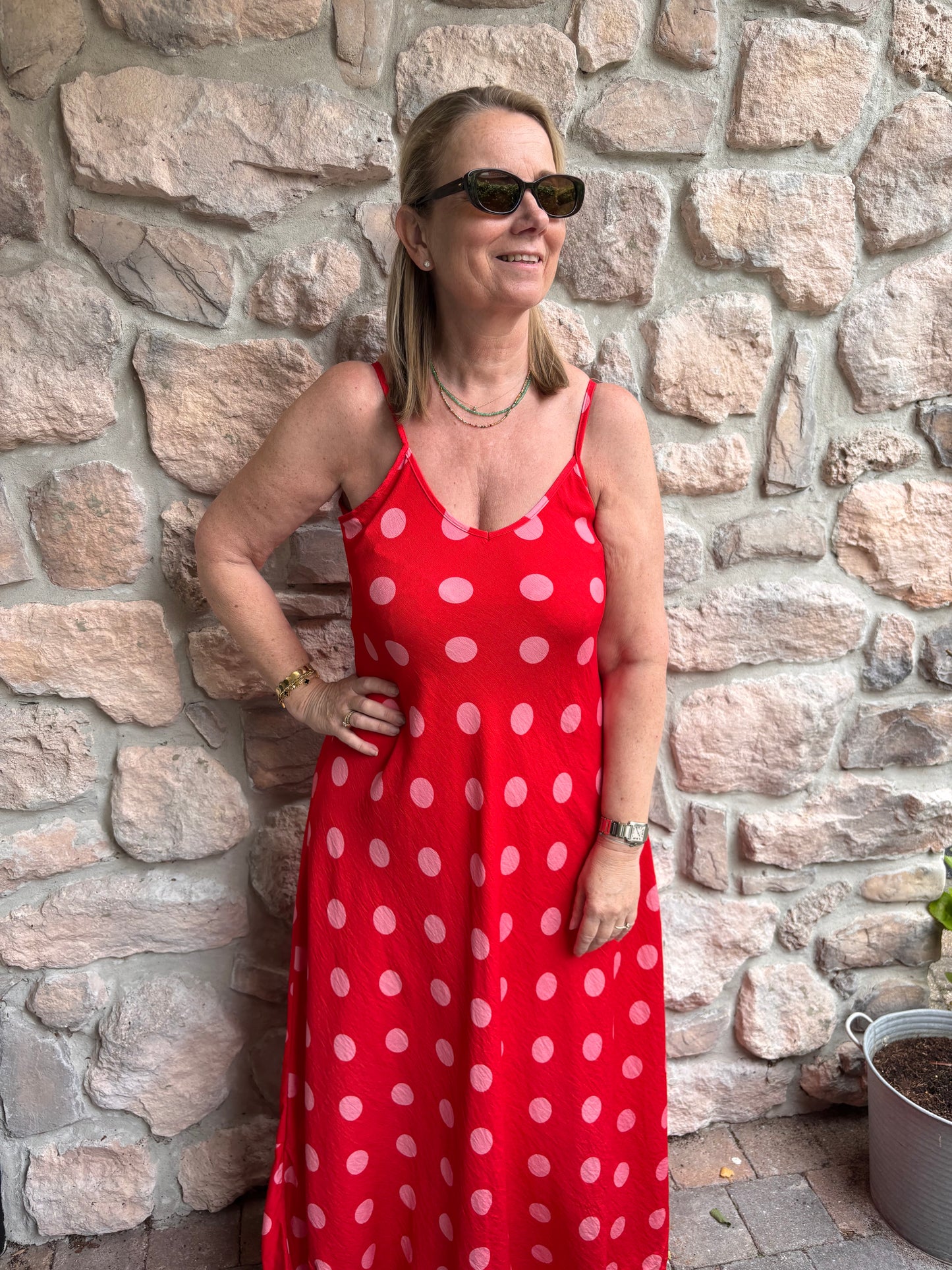 Jurk Polka Rood