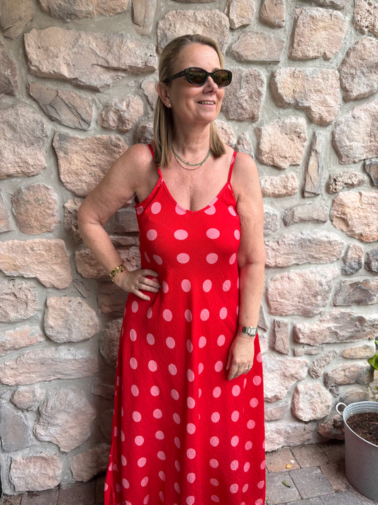 Jurk Polka Rood