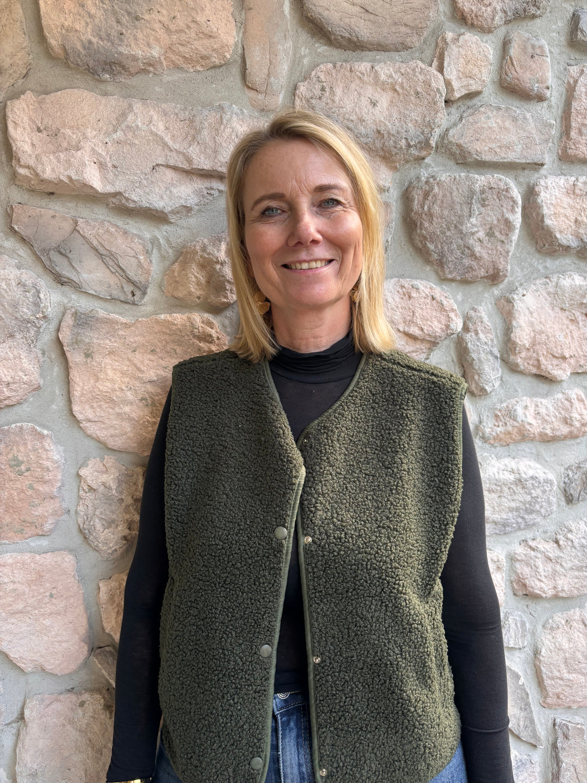 Gilet Teddy Groen