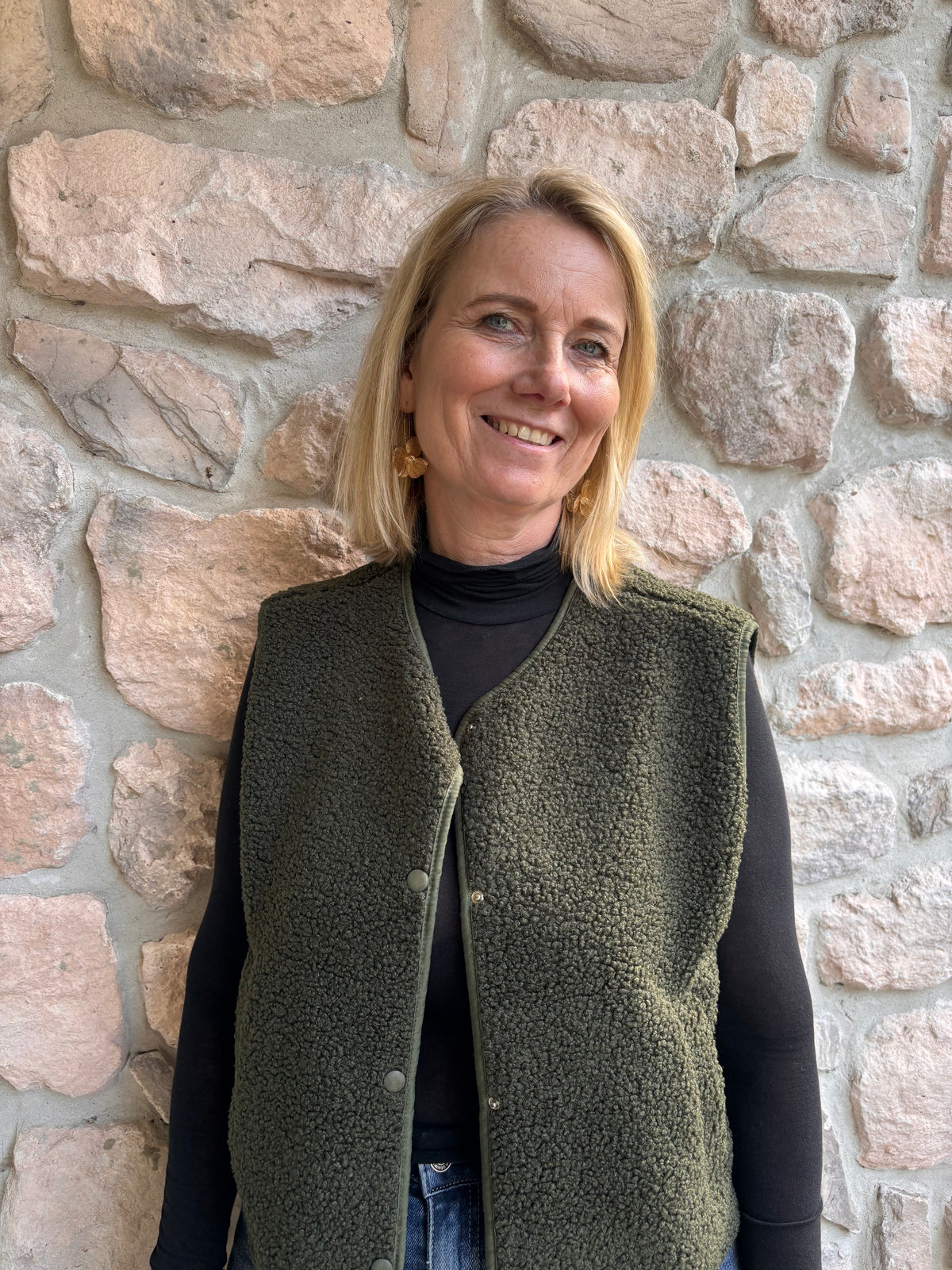 Gilet Teddy Groen