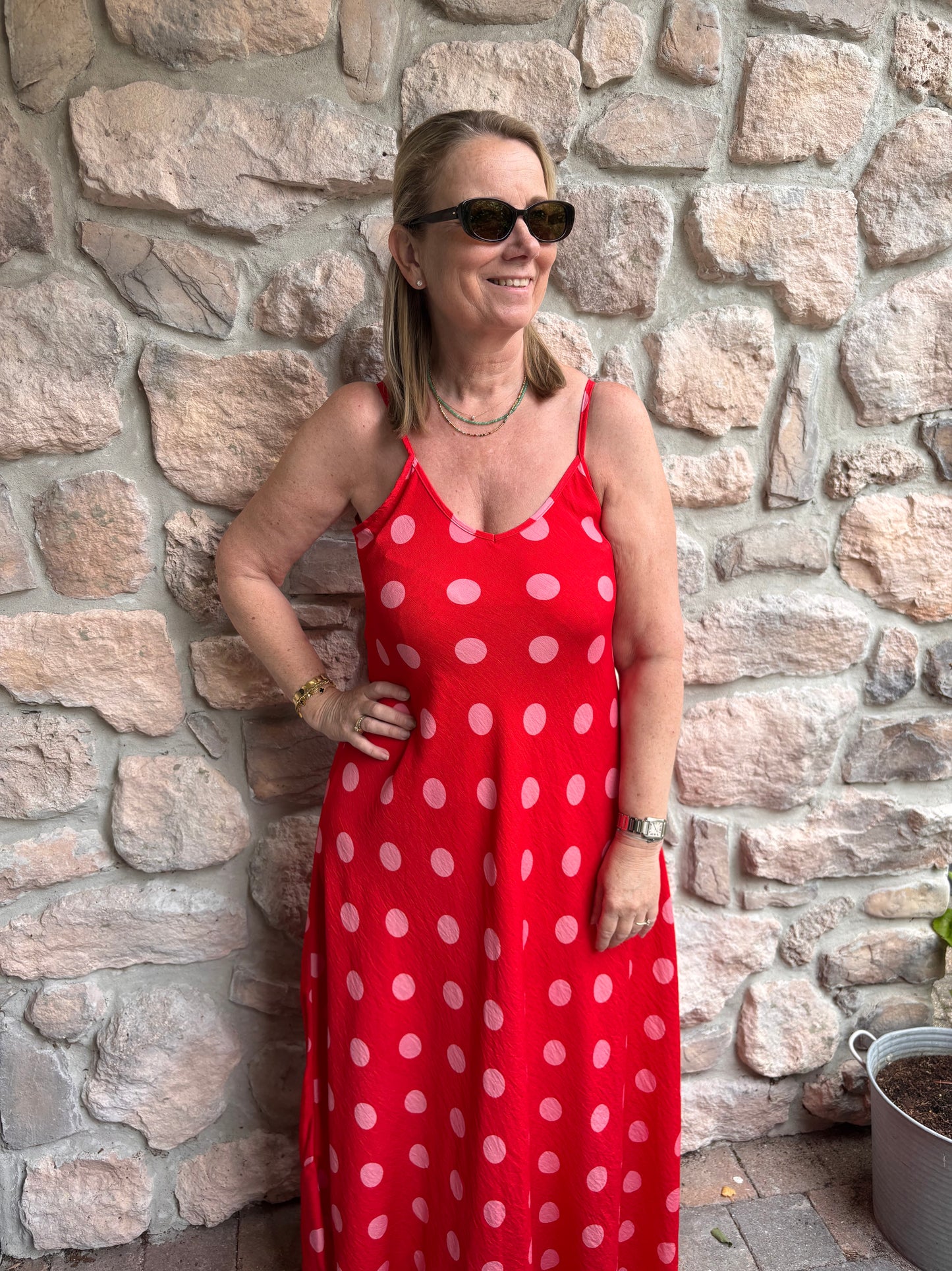 Jurk Polka Rood