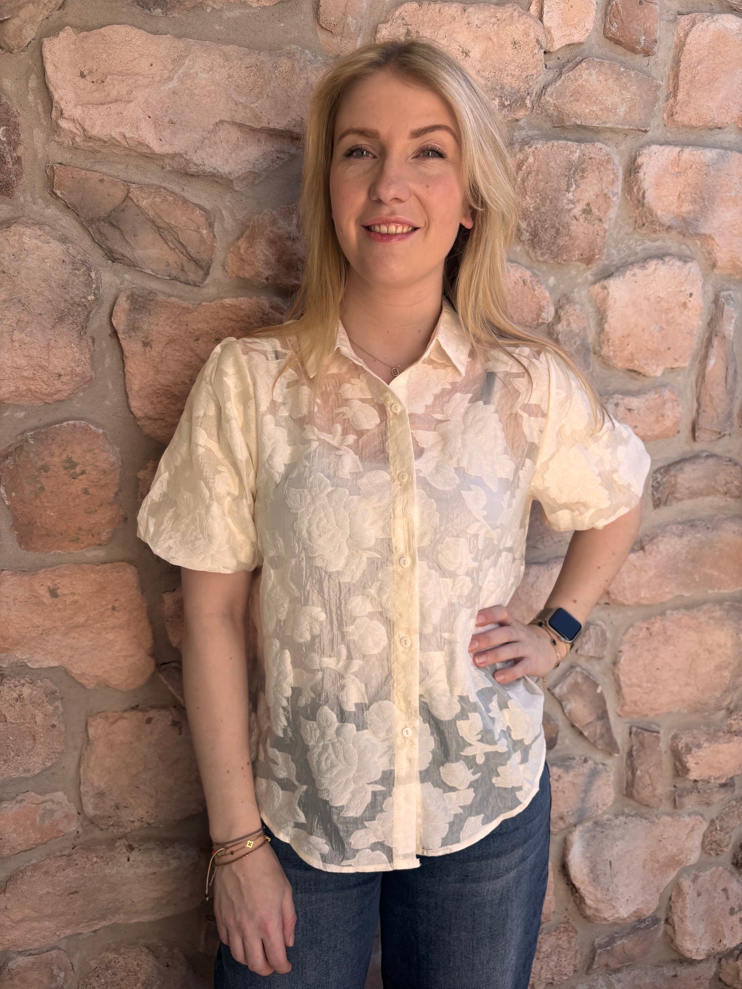 Blouse Roos Lichtgeel