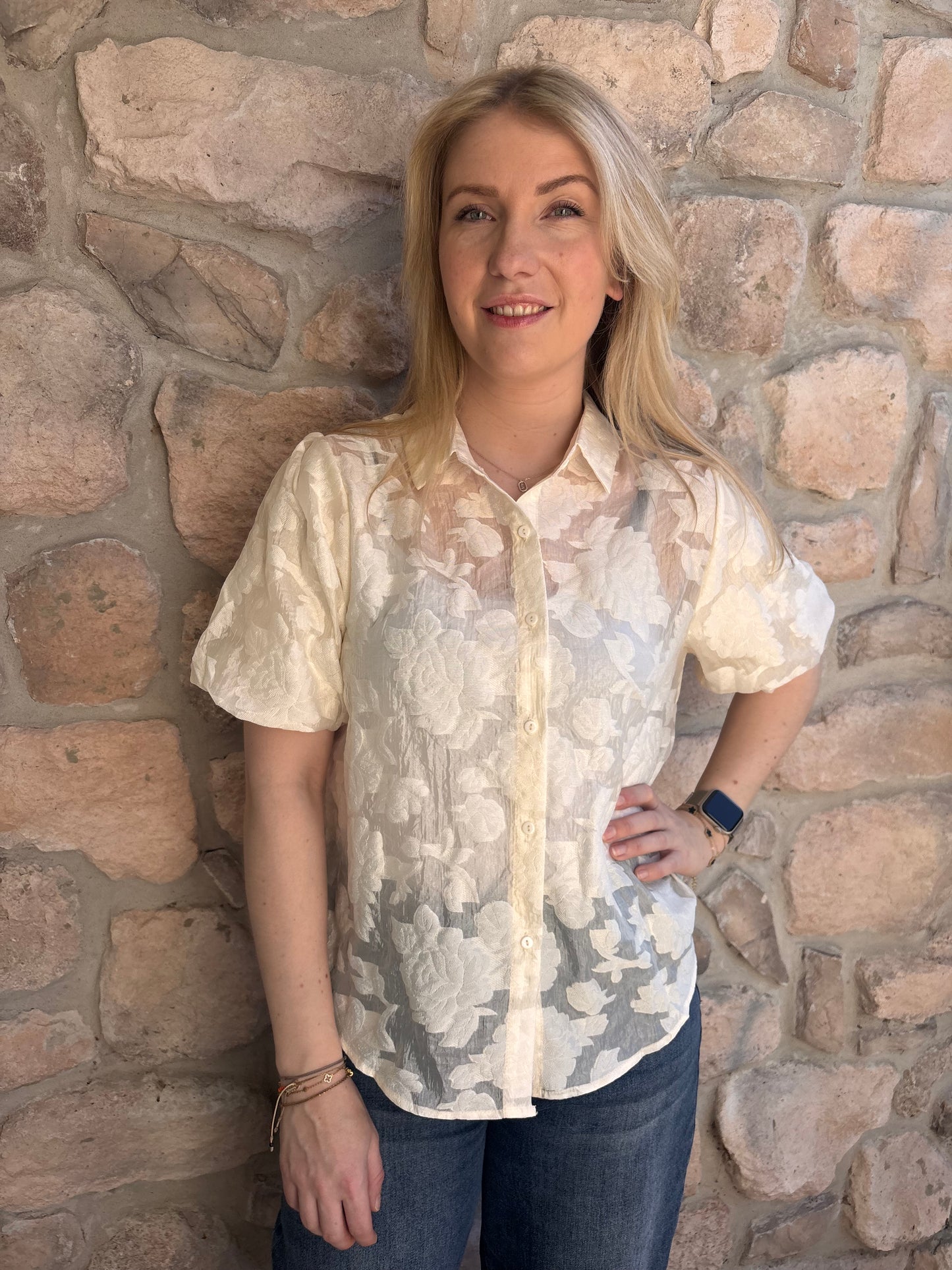 Blouse Roos Lichtgeel